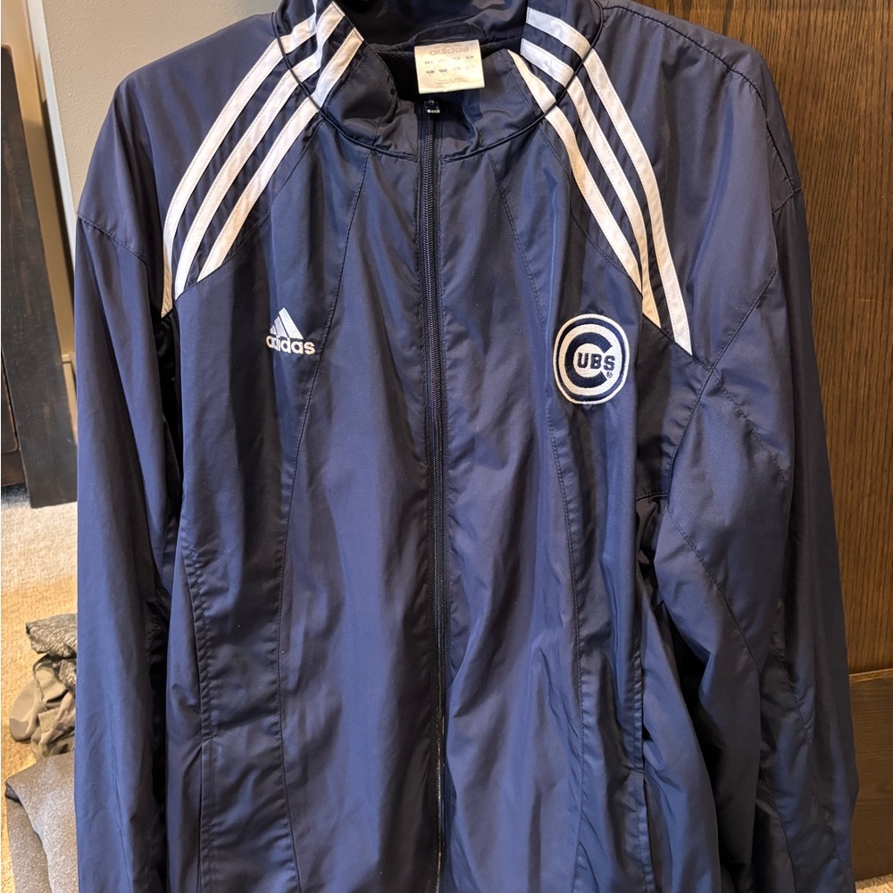 Adidas Navy Blue Windbreaker Jacket